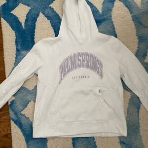 Abercrombie Kids White Hoodie with Purple Print